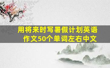 用将来时写暑假计划英语作文50个单词左右中文