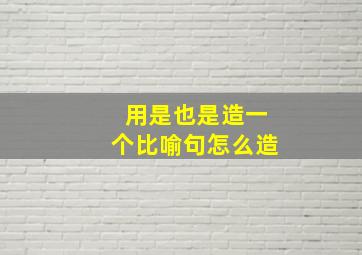 用是也是造一个比喻句怎么造