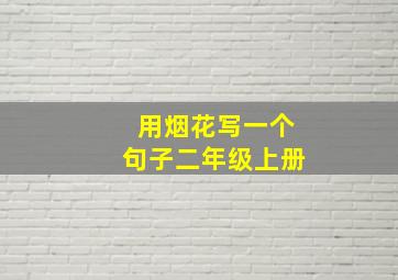 用烟花写一个句子二年级上册