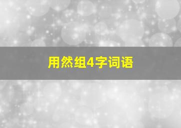 用然组4字词语