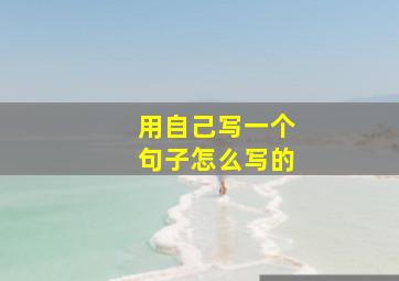 用自己写一个句子怎么写的