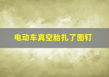 电动车真空胎扎了图钉