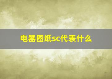 电器图纸sc代表什么