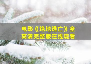 电影《绝地逃亡》全高清完整版在线观看