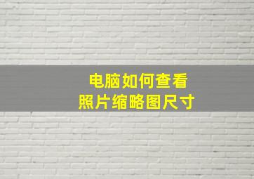 电脑如何查看照片缩略图尺寸