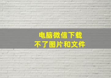 电脑微信下载不了图片和文件