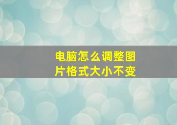 电脑怎么调整图片格式大小不变