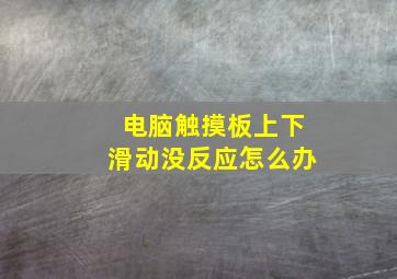 电脑触摸板上下滑动没反应怎么办