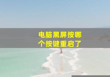 电脑黑屏按哪个按键重启了