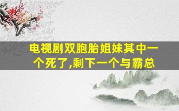 电视剧双胞胎姐妹其中一个死了,剩下一个与霸总