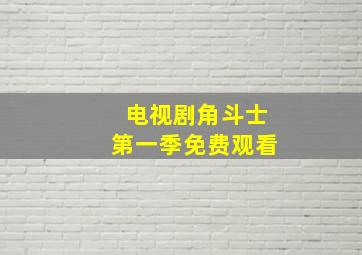 电视剧角斗士第一季免费观看