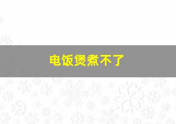 电饭煲煮不了