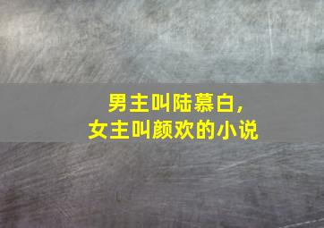 男主叫陆慕白,女主叫颜欢的小说