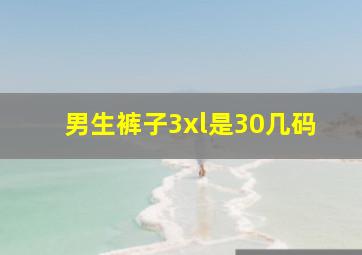 男生裤子3xl是30几码