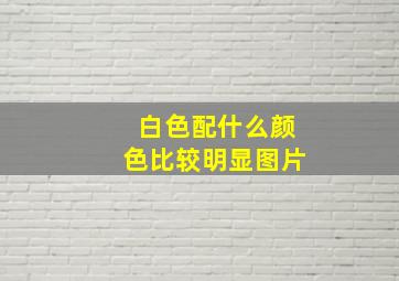 白色配什么颜色比较明显图片