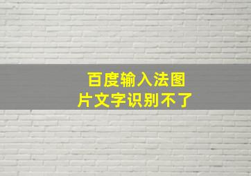 百度输入法图片文字识别不了