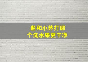 盐和小苏打哪个洗水果更干净