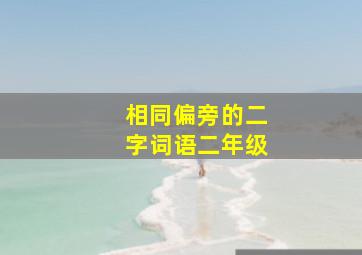 相同偏旁的二字词语二年级