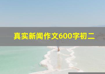 真实新闻作文600字初二