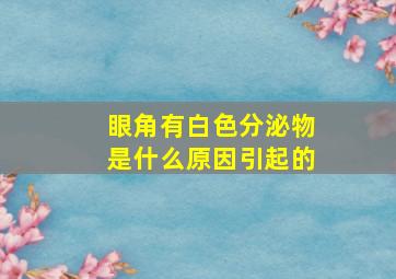 眼角有白色分泌物是什么原因引起的