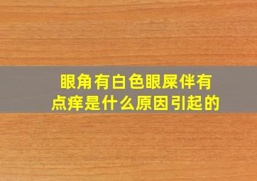 眼角有白色眼屎伴有点痒是什么原因引起的