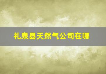 礼泉县天然气公司在哪