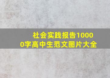 社会实践报告10000字高中生范文图片大全