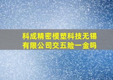 科成精密模塑科技无锡有限公司交五险一金吗