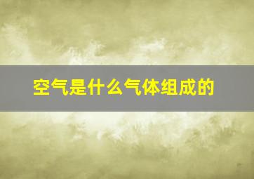 空气是什么气体组成的