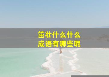 笜壮什么什么成语有哪些呢