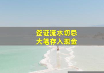 签证流水切忌大笔存入现金