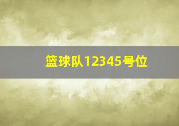 篮球队12345号位