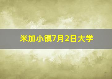 米加小镇7月2日大学