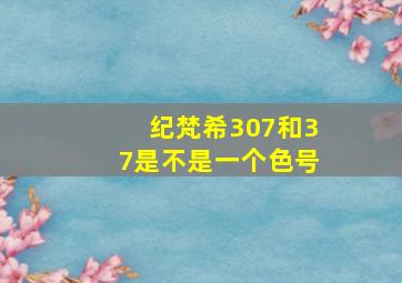 纪梵希307和37是不是一个色号