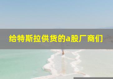 给特斯拉供货的a股厂商们