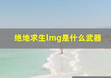 绝地求生lmg是什么武器