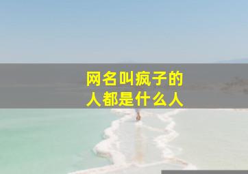 网名叫疯子的人都是什么人