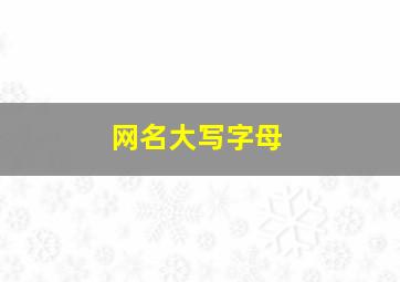 网名大写字母