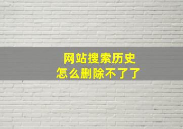 网站搜索历史怎么删除不了了