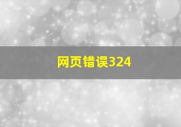 网页错误324