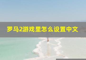 罗马2游戏里怎么设置中文