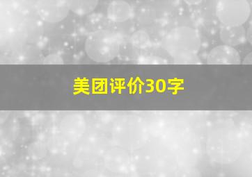 美团评价30字