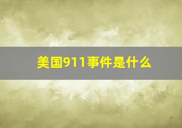 美国911事件是什么