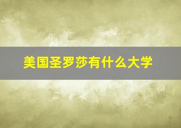 美国圣罗莎有什么大学