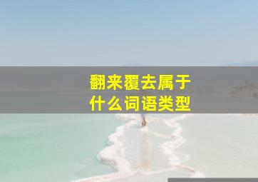 翻来覆去属于什么词语类型