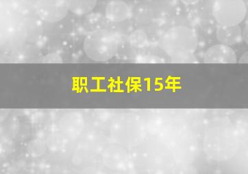 职工社保15年