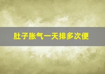 肚子胀气一天排多次便