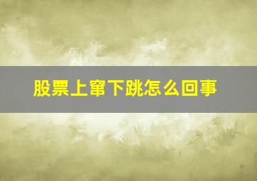 股票上窜下跳怎么回事