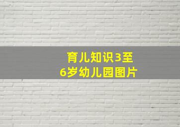 育儿知识3至6岁幼儿园图片