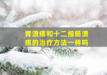 胃溃疡和十二指肠溃疡的治疗方法一样吗